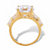 Round Cubic Zirconia Engagement Ring 7.52 TCW in 18k Yellow Gold over Sterling Silver-12 at PalmBeach Jewelry