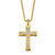 Round Cubic Zirconia Cross Pendant Necklace .65 TCW Gold-Plated 20"-11 at PalmBeach Jewelry