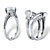 Round Cubic Zirconia Jacket Wedding Ring Set 3.40 TCW in Platinum Over Sterling Silver-12 at PalmBeach Jewelry