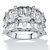 Marquise-Cut Cubic Zirconia Concave Scalloped Cocktail Ring 4.24 TCW Platinum-Plated-11 at PalmBeach Jewelry