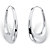 SETA JEWELRY Polished Oval Puffed Hoop Earrings in Hollow Sterling Silver (1 1/8")-11 at Seta Jewelry