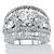 Oval Cubic Zirconia with Pear-Cut and Baguette Accents Engagement Anniversary Ring 6.70 TCW Platinum-Plated-11 at Direct Charge presents PalmBeach