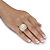 Oval Cubic Zirconia with Pear-Cut and Baguette Accents Engagement Ring 6.70 TCW Gold-Plated-13 at PalmBeach Jewelry