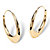 Puffed Hoop Earrings in 18k Yellow Gold over Sterling Silver 1 7/8"-11 at Direct Charge presents PalmBeach