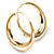 Puffed Hoop Earrings in 18k Yellow Gold over Sterling Silver 1 7/8"-12 at Direct Charge presents PalmBeach