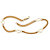 Open Heart Station Triple-Strand Ankle Bracelet in 14k Yellow Gold over Sterling Silver 10"-11 at PalmBeach Jewelry
