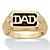 Men's Emerald-Cut Genuine Onyx and Diamond Accent "Dad" Ring in Solid 10k Yellow Gold-11 at Direct Charge presents PalmBeach