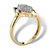 Round Diamond Marquise Shape Cluster Ring 1/3 TCW in Solid 10k Yellow Gold-12 at PalmBeach Jewelry