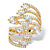 Marquise-Cut Cubic Zirconia Wraparound Leaf Cocktail Ring 2.61 TCW Gold-Plated-11 at PalmBeach Jewelry