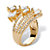 Marquise-Cut Cubic Zirconia Wraparound Leaf Cocktail Ring 2.61 TCW Gold-Plated-12 at PalmBeach Jewelry
