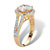 Round Cubic Zirconia Halo Engagement Ring 3 TCW Yellow Gold-Plated-12 at PalmBeach Jewelry