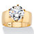 Round Cubic Zirconia Solitaire Engagement Ring 4.0 TCW in 14k Yellow Gold over Sterling Silver-11 at PalmBeach Jewelry