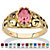 Oval-Cut Simulated Birthstone Filigree Ring in 14k Gold over Sterling Silver-110 at PalmBeach Jewelry