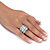 Princess-Cut Cubic Zirconia 2-Piece Wedding Ring Set with BONUS Anniversary Band 3.10 TCW in Silvertone-13 at PalmBeach Jewelry