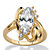Marquise-Cut and Round Crystal Cocktail Ring Gold-Plated-11 at PalmBeach Jewelry