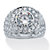 Men's Round Cubic Zirconia Geometric Cluster Ring 4.55 TCW in Platinum Plated-11 at PalmBeach Jewelry