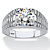 Men's Round Cubic Zirconia Watchband-Style Ring 2 TCW in Platinum over Sterling Silver-11 at PalmBeach Jewelry