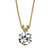 Round Cubic Zirconia Solitaire Pendant Necklace 3 TCW in 14k Yellow Gold over Sterling Silver-11 at PalmBeach Jewelry