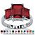 Emerald-Cut Simulated Simulated Birthstone 3-Stone Ring in Sterling Silver-101 at PalmBeach Jewelry
