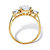 Round Cubic Zirconia 3-Stone Engagement Ring 3 TCW in Solid 10k Yellow Gold-12 at PalmBeach Jewelry