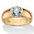 Men's Round Cubic Zirconia Half-Bezel Ring 2 TCW in 18k Yellow Gold over Sterling Silver-11 at PalmBeach Jewelry
