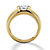 Men's Round Cubic Zirconia Half-Bezel Ring 2 TCW in 18k Yellow Gold over Sterling Silver-12 at PalmBeach Jewelry