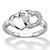 Diamond Accent Interlocking Hearts Promise Ring in Platinum over Sterling Silver-11 at PalmBeach Jewelry