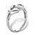 Diamond Accent Interlocking Hearts Promise Ring in Platinum over Sterling Silver-12 at PalmBeach Jewelry