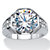 Men's Round Cubic Zirconia and Crystal Accent Octagon Ring 6 TCW Platinum-Plated-11 at PalmBeach Jewelry