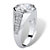 Men's Round Cubic Zirconia and Crystal Accent Octagon Ring 6 TCW Platinum-Plated-12 at PalmBeach Jewelry