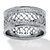 Open Weave Decorative Ring in Platinum over Sterling Silver-11 at PalmBeach Jewelry