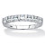Princess-Cut Cubic Zirconia Single Row Channel-Set Ring 1.12 TCW in Platinum over Sterling Silver-11 at PalmBeach Jewelry