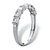 Princess-Cut Cubic Zirconia Single Row Channel-Set Ring 1.12 TCW in Platinum over Sterling Silver-12 at PalmBeach Jewelry