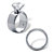 Round Cubic Zirconia 2-Piece Solitaire and Eternity Wedding Ring Set 4.80 TCW in Sterling Silver-12 at PalmBeach Jewelry