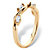 Marquise-Cut Cubic Zirconia Twisted Vine Ring .40 TCW 18k Gold-Plated-12 at PalmBeach Jewelry