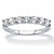 Round Cubic Zirconia Single Row Band .70 TCW in Solid 10k White Gold-11 at PalmBeach Jewelry