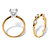 Round Cubic Zirconia 2-Piece Solitaire and Vine Wedding Ring Set 2.28 TCW Yellow Gold-Plated-12 at PalmBeach Jewelry