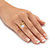 Round Cubic Zirconia 2-Piece Solitaire and Vine Wedding Ring Set 2.28 TCW Yellow Gold-Plated-13 at PalmBeach Jewelry