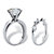 Round and Marquise Cubic Zirconia 2-Piece Soltaire and Twisted Vine Bridal Ring Set 3.90 TCW in Sterling Silver-12 at PalmBeach Jewelry