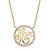 Diamond Accent "Mom" Pendant Necklace (18mm) in 14k Yellow Gold over Sterling Silver 18"-11 at PalmBeach Jewelry