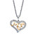 Diamond Accent Two-Tone "Mom" Heart Pendant (20mm) Necklace in 14k Gold over Sterling Silver 18" - 20"-11 at Direct Charge presents PalmBeach