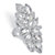 Marquise-Cut Cubic Zirconia Halo Leaf Cocktail Ring 4.14 TCW Platinum-Plated-11 at PalmBeach Jewelry