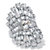 Princess and Baguette-Cut Cubic Zirconia Tapered Crown Engagement Ring 8.24 TCW Platinum-Plated-11 at PalmBeach Jewelry