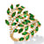 Marquise-Cut Simulated Green Emerald and CZ Wraparound Bypass Cocktail Ring 3.25 TCW Gold-Plated-11 at PalmBeach Jewelry