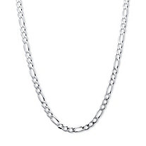 Figaro-Link Chain Necklace in .925 Sterling Silver 22" (5.5mm)