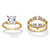 Princess-Cut Cubic Zirconia 2-Piece Jacket Wedding Ring Set 3.52 TCW in 18k Yellow Gold over Sterling Silver-15 at Direct Charge presents PalmBeach