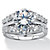 Round Cubic Zirconia 2-Piece Jacket Wedding Ring Set 4.40 TCW in Platinum over Sterling Silver-11 at PalmBeach Jewelry