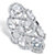 Round and Oval-Cut Cubic Zirconia Infinity Scroll Cocktail Ring 8.17 TCW in Sterling Silver-11 at PalmBeach Jewelry
