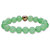 Genuine Green Jade and Gold-Plated Beaded Stretch Bracelet 7"-11 at PalmBeach Jewelry