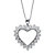Round Cubic Zirconia Heart-Shaped Pendant Necklace 2 TCW in Sterling Silver 18"-20"-11 at Direct Charge presents PalmBeach